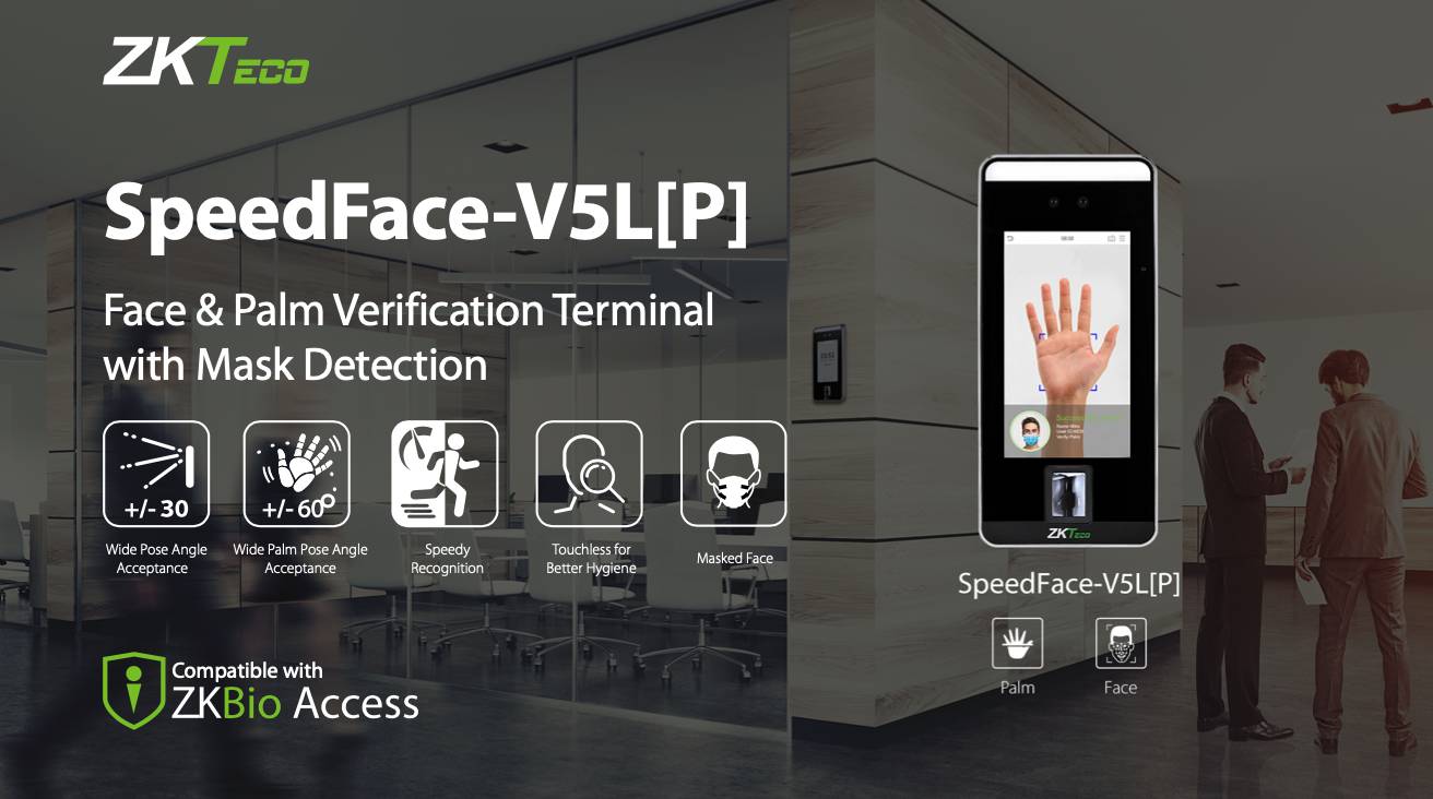 Access Control Systems ZK-SpeedFace-V5L P WIFI
